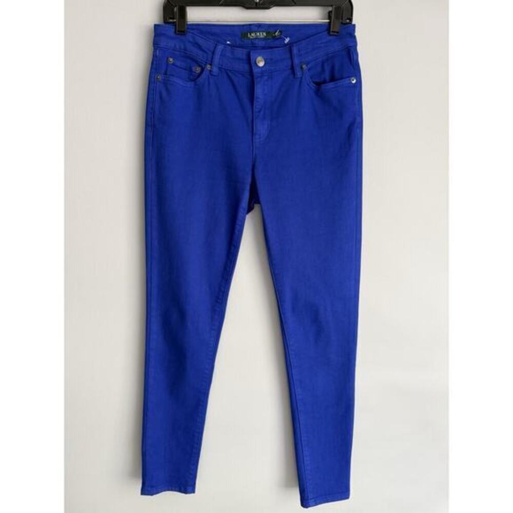 Lauren Ralph Lauren Blue Skinny Jeans Premier Women Stretch Pants 4 Preppy